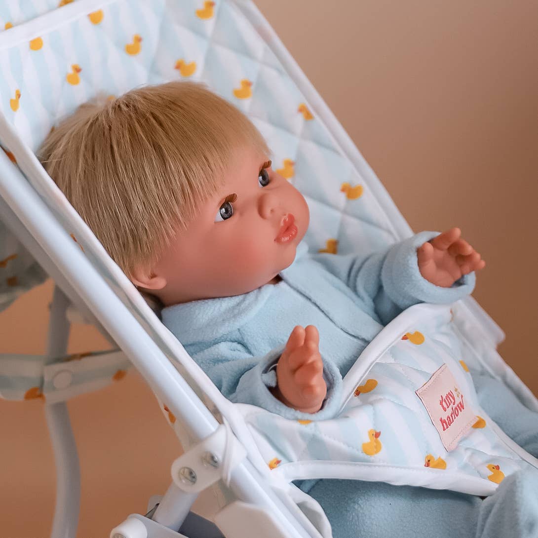 Tiny H – Engroshandel Babydukkevogn/klapvogn - Børn – Tiny Harlow foldbar klapvogn til dukker – Blue Ducky0