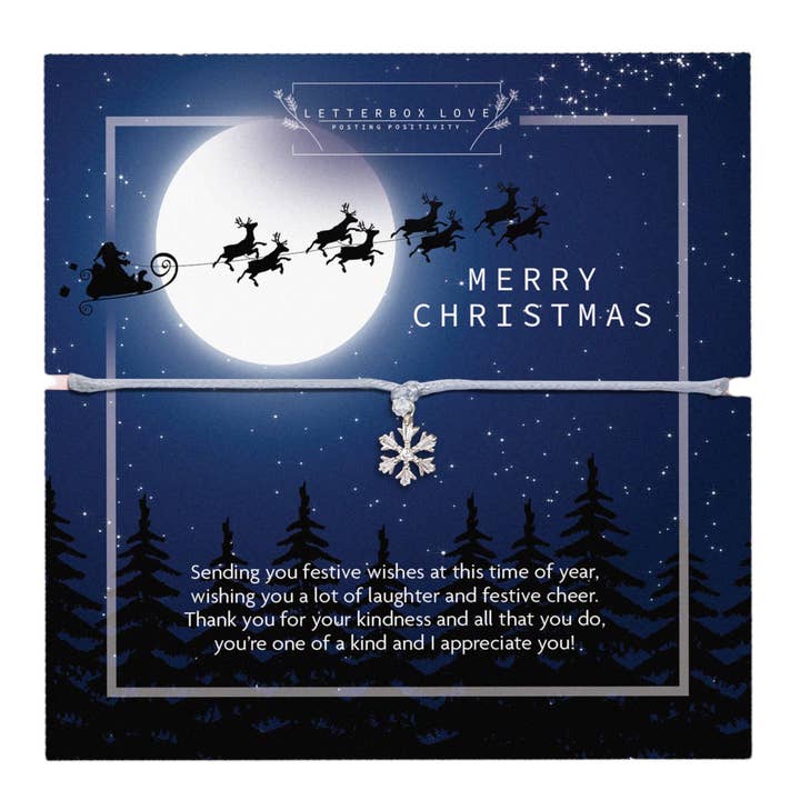 Letterbox Love Bracelets - Wholesale Charm/dangle bracelet - Merry Christmas Snowflake Bracelet2