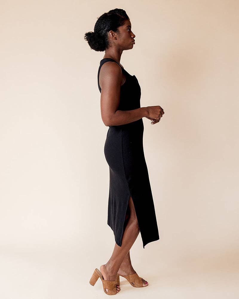 Of an Origin - Wholesale Nursing Dress - Maternity - Organic Cotton Ribbed Knit Tank Dress2