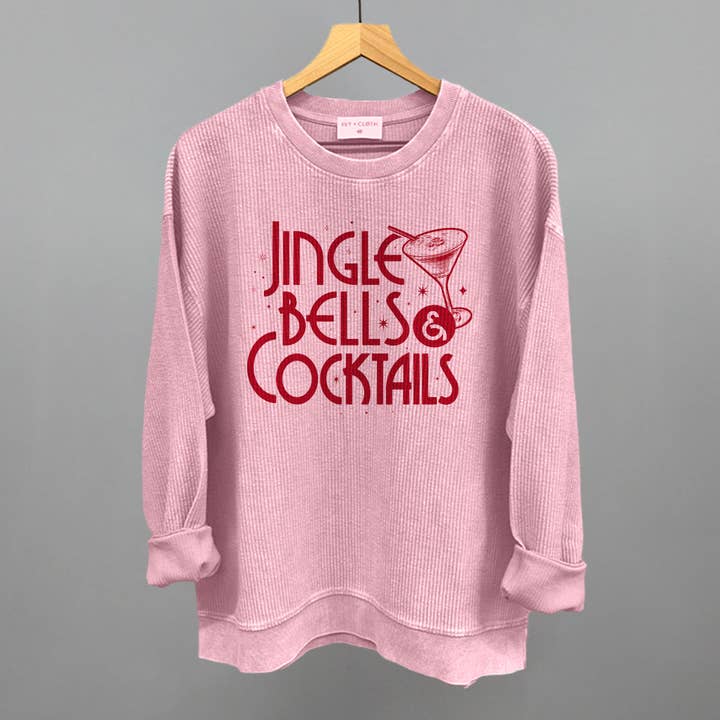 Ivy + Cloth - Wholesale Graphic Sweatshirt - Women's - Jingle Bells & Cocktails