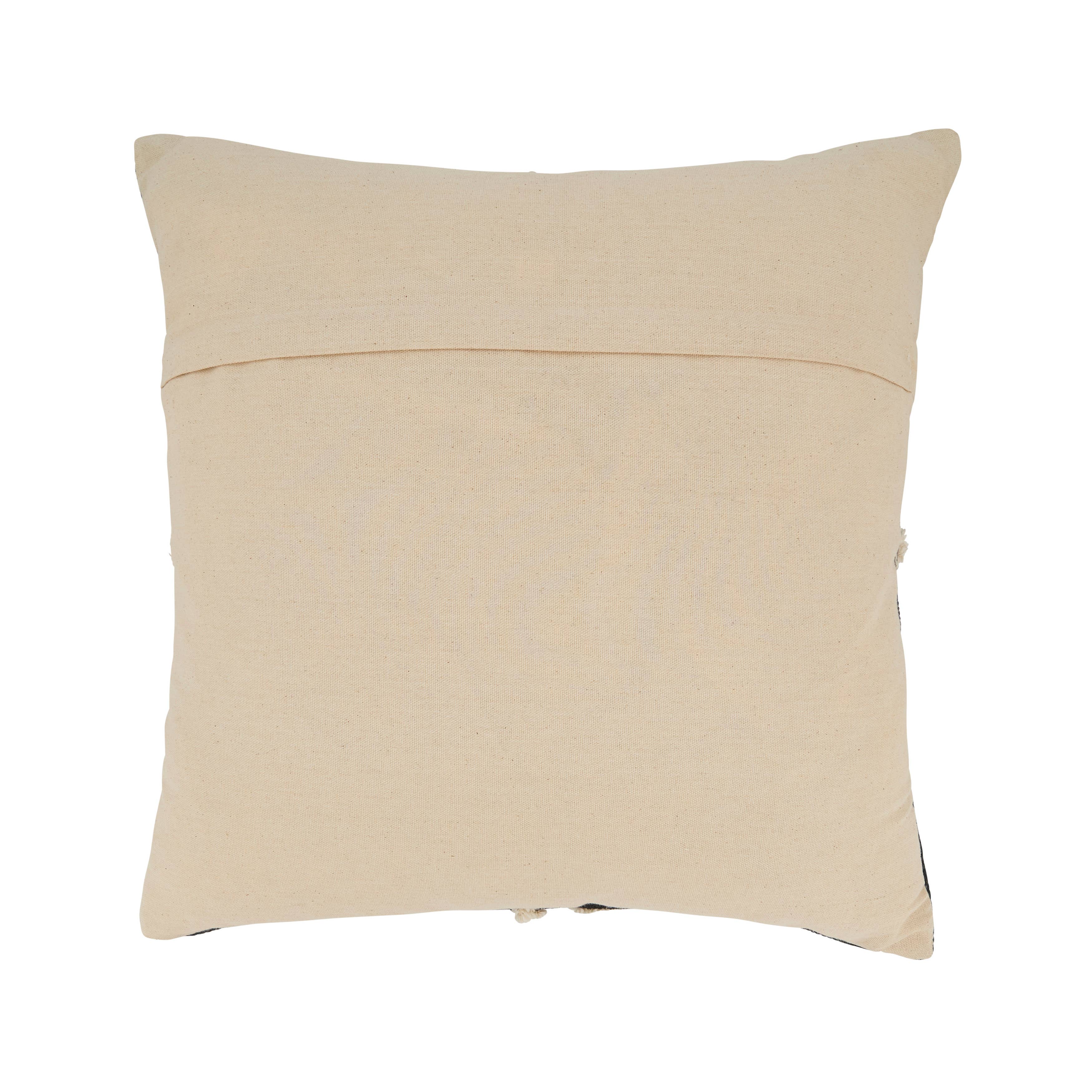 Black Natural Geometric Harmony Tufted Throw Pillow for wholesale on Faire1