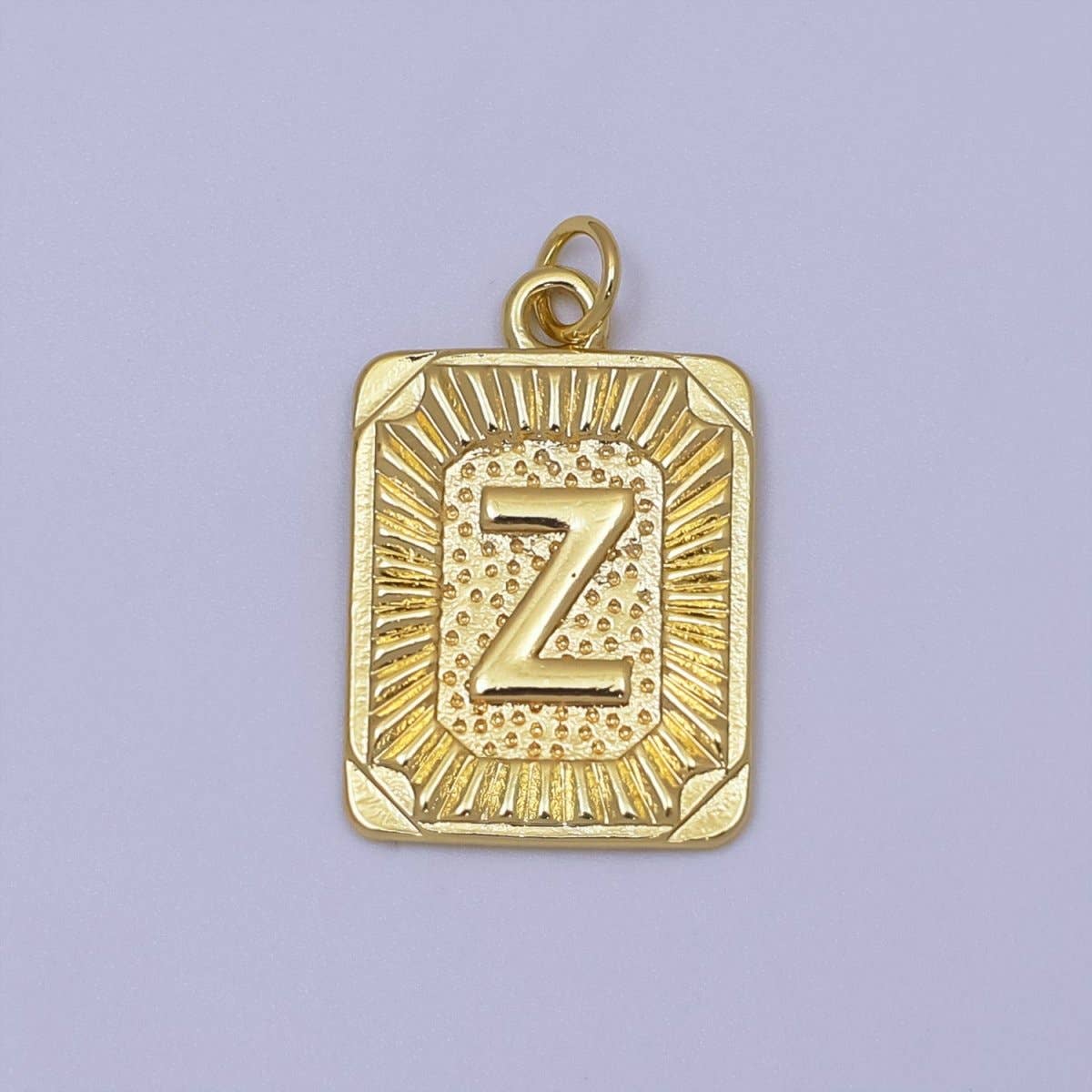 Aim Eternal - Wholesale Individual Charm/Pendant - 24k Gold Filled Initial Tag Letter Charm A - Z Alphabet Letter Tile Charm Pendant Personalized Charm for Designer Inspired Necklace Jewelry Making A716~A72825