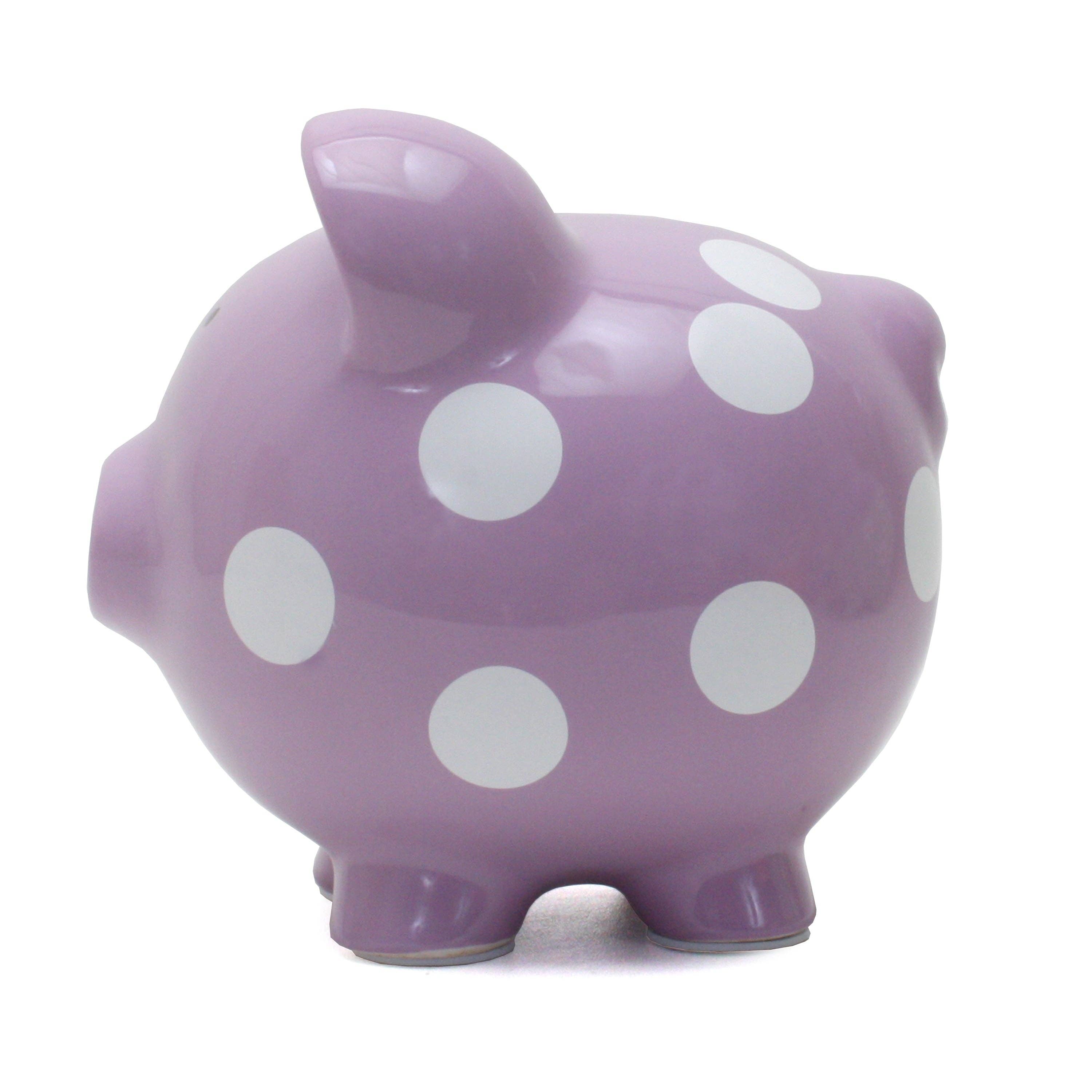 Child To Cherish® - Wholesale Money/Piggy Bank - Kids & Baby - Purple Polka Dot Piggy Bank4