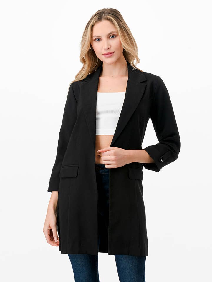 A2602-lang blazer jakke for engroshandel hos April Moon