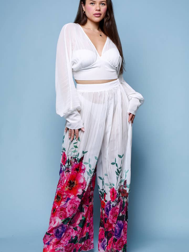 Fashion Combination - Wholesale Top & Skirt Set - Women's - trendy two-piece, floral outfit4