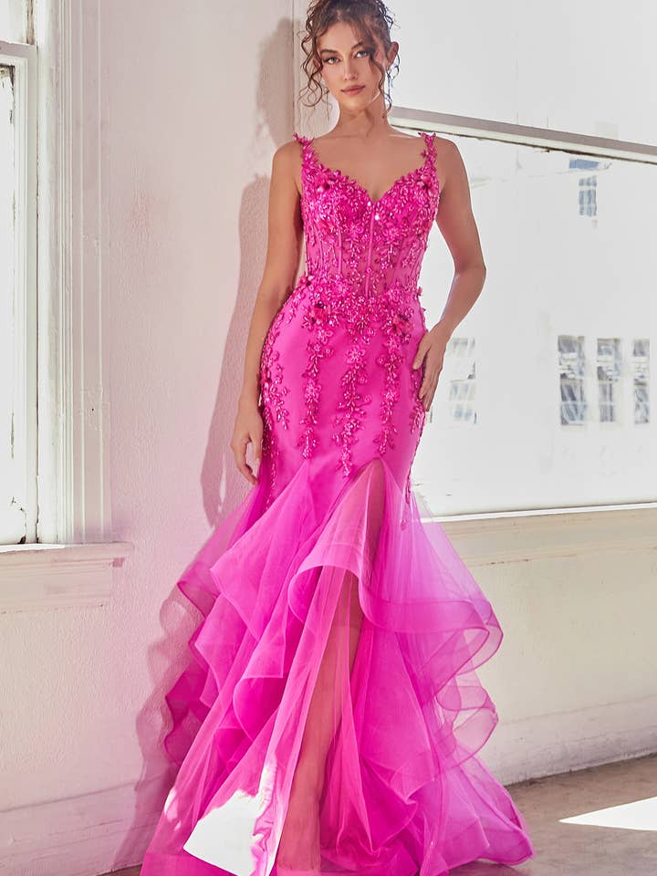 FUCHSIA JURK MET ZEEMEERMINVERSIERING
voor wholesale door Ladivine by Cinderella Divine