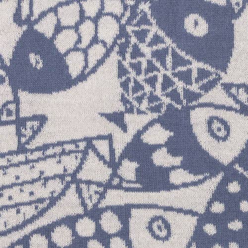McKernan – Cachecol - Mulher por atacado – Cachecol Fjord – Jacquard de Lã Superfina com Motivo de Peixe0