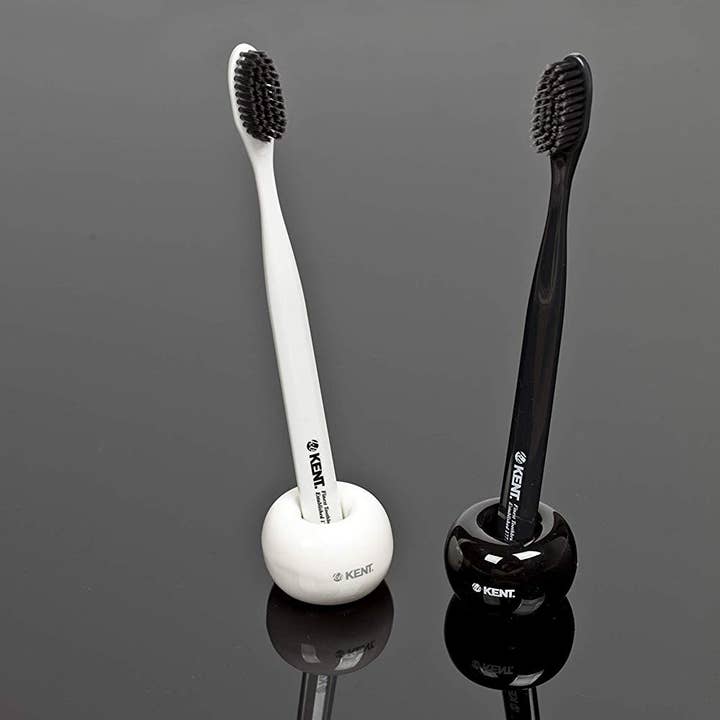 KEY Company - Wholesale Toothbrush - Kent ORALS Charcoal Toothbrush Black/White