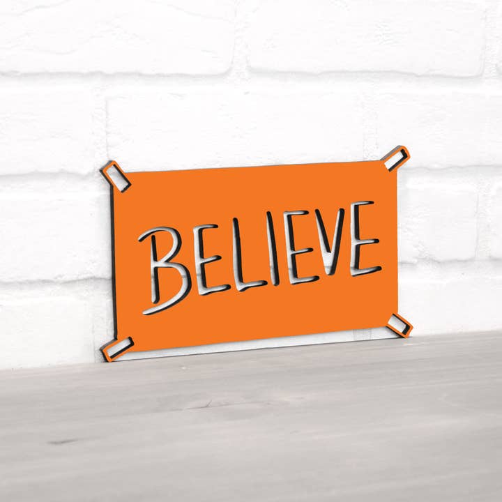 Spunky Fluff - Wholesale Wall Sign - Believe Ted Lasso Quote Locker Room Sign3