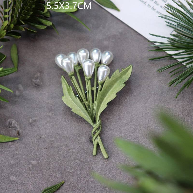 Tourtiwi - Wholesale Brooch - Lily Of the Valley Brooch, Botanical Series Pin18