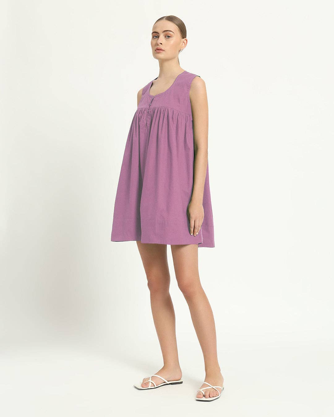 Thevasa - Wholesale Dress - Women's - The Jois Purple Swirl Dress1