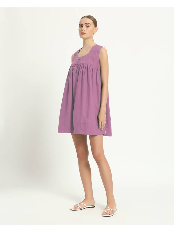 Thevasa - Wholesale Dress - Women's - The Jois Purple Swirl Dress1