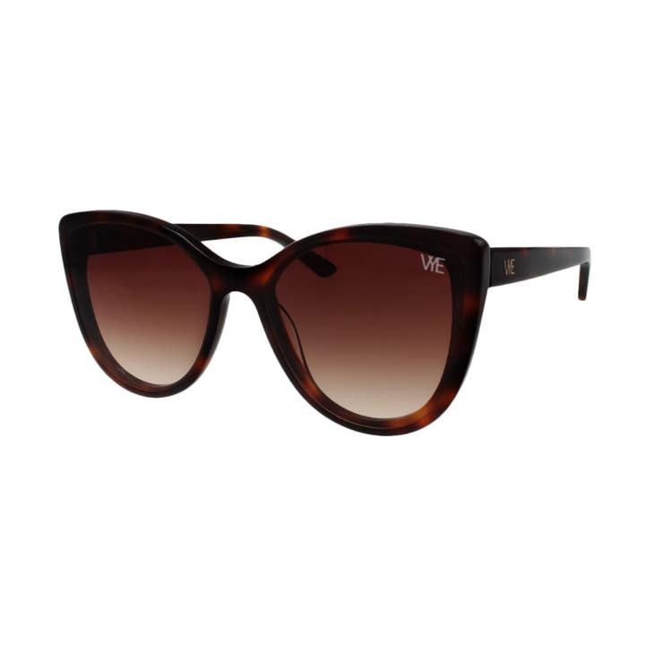 V by Vye Eyewear - Wholesale Sunglasses - Women's - Grandeur Cat-Eye Sunglasses in Brown Tortoise7