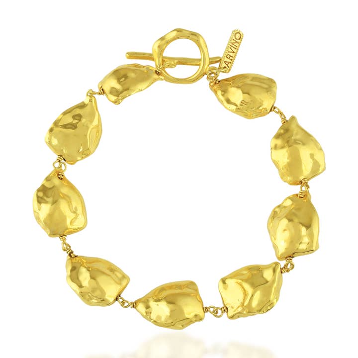 Molten Nugget Bracelet (Gold Vermeil) for wholesale by Arvino