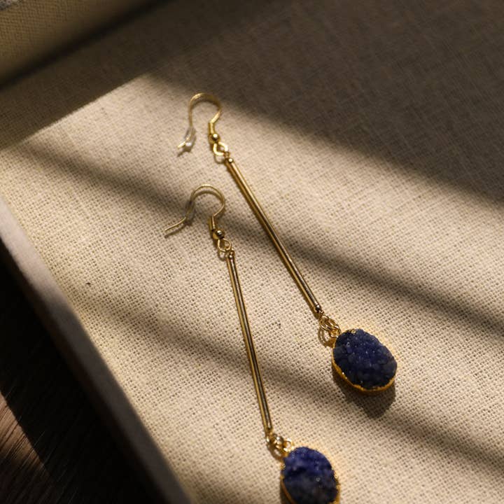 Leto Accessories - Wholesale Dangle earrings - Crystal Gemstone Drop Statement Earrings9