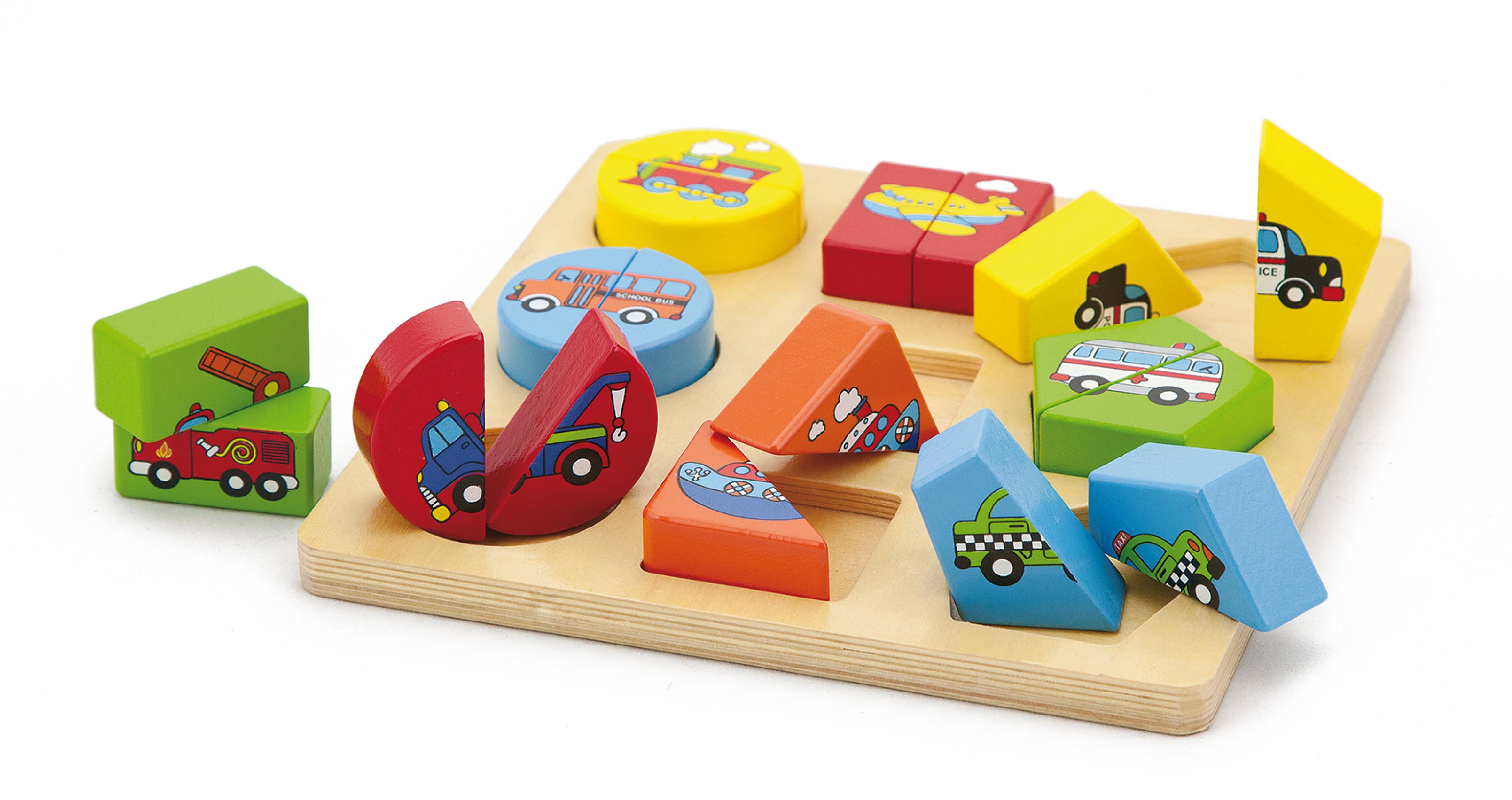 Trade Toys Limited - Wholesale Puzzle - Kids - Viga Shape Block Puzzle - Farm / Vehicle6