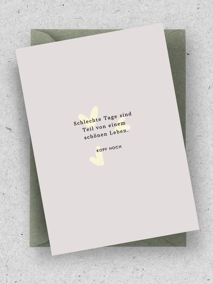 Trauerkarte “Schlechte Tage" für den Großhandel von PINLIN®