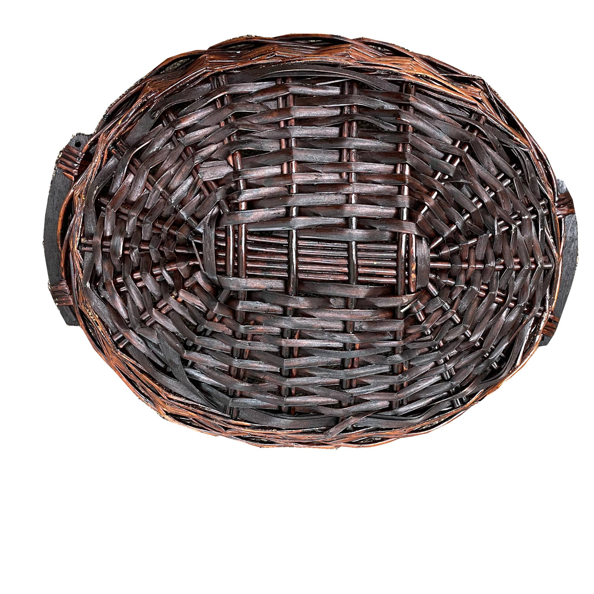 Bospak - Wholesale Decorative Tray - 18"  Large Oval Willow Tray Dark Brown Finish3
