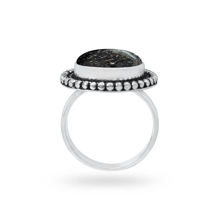 Handmade Jewels - Wholesale Multi-Stone Ring - Nuummite Rings – Handmade, Silver-Plated, Grounding (Made To Order)1