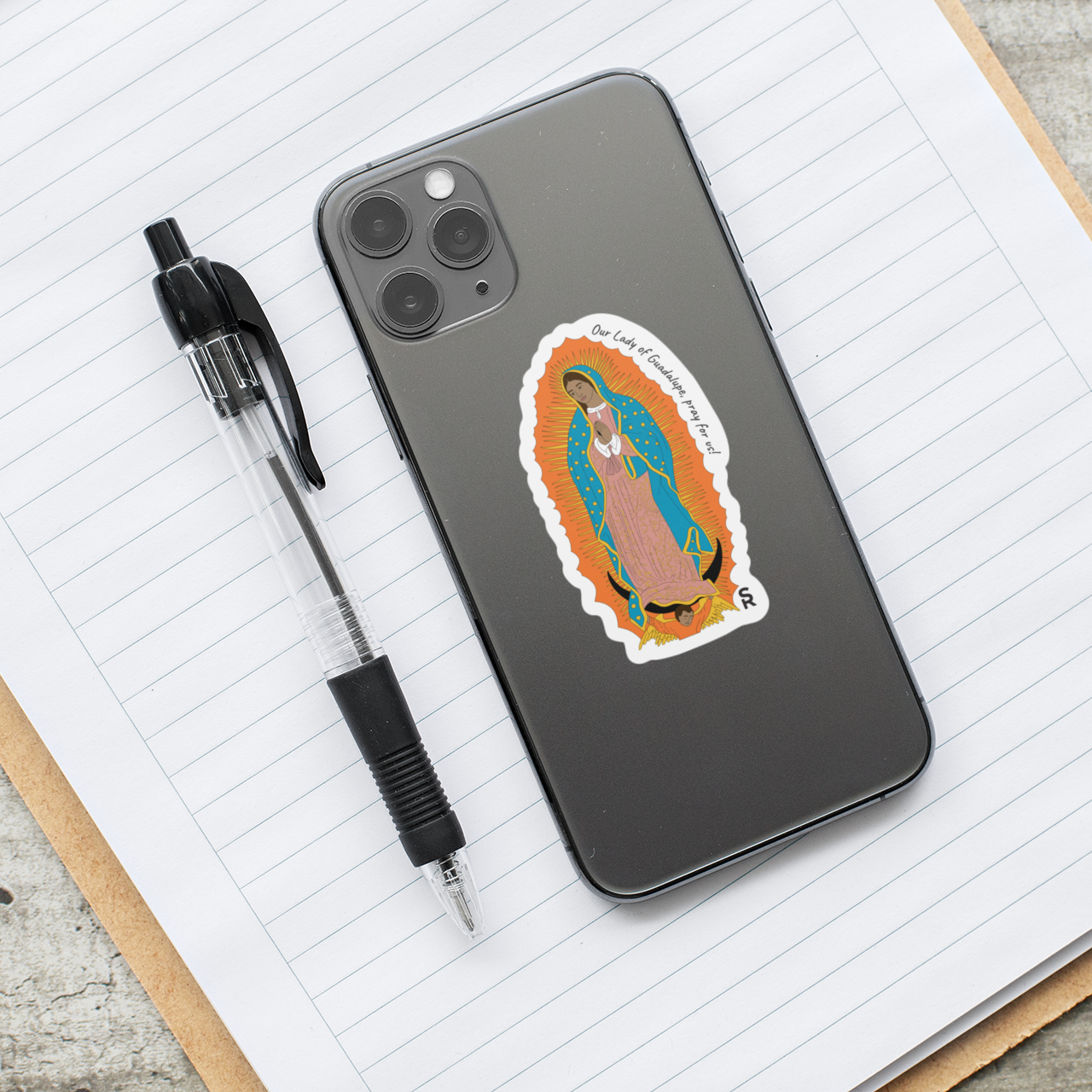 Sock Religious – wholesale Sticker – Our Lady of Guadalupe Sticker1