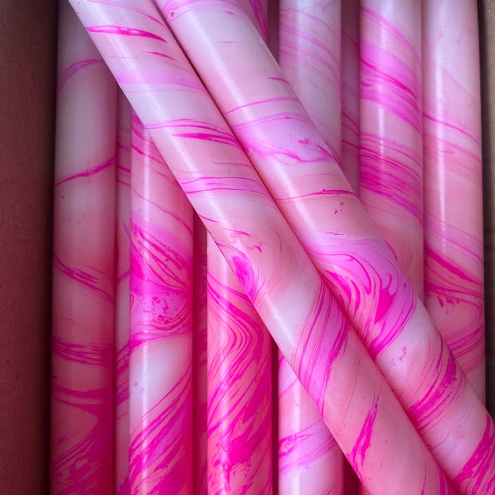 The Colour Emporium - Wholesale Tapered candle/candlestick - Marbled Candles Individual13