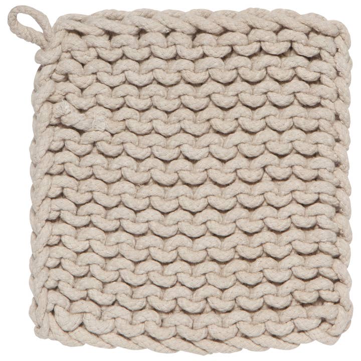 Danica Heirloom - Wholesale Oven Mitt/Pot Holder - Dove Gray Knit Potholder
