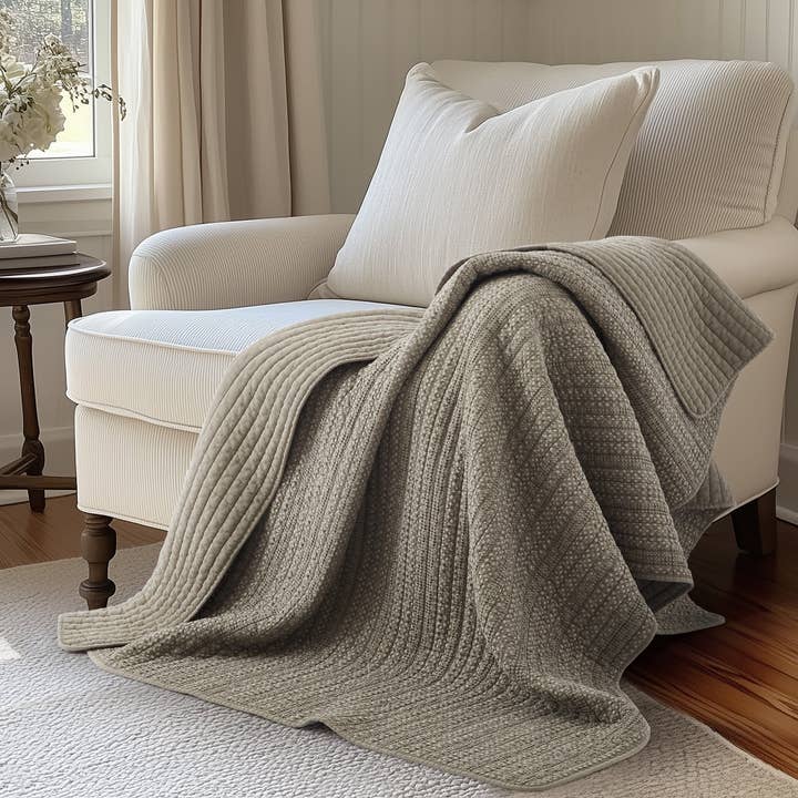 Levtex Home - Wholesale Throw Blanket - Loden Quilted Throw