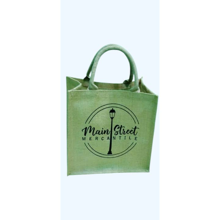 Alo Organic International - Wholesale Tote bag – Unisex - Customized Square Burlap Tote Bag with Your Logo Text Design3