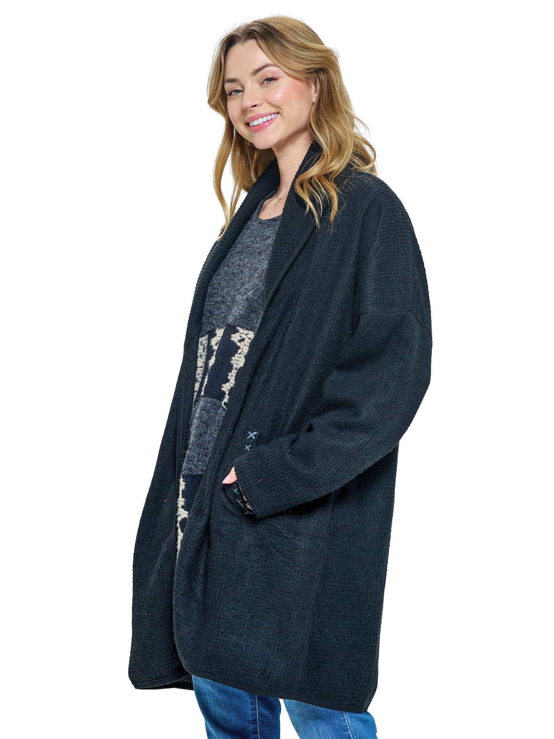 Yak & Yeti - Wholesale Cardigan - Women's - SALE Cardigan Loose Fit Handstitched (Reg. Price $26) 4