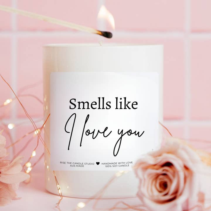 RISEthecandlestudio - Vendita all'ingrosso Candela in vasetto - Profuma come ti amo Candela di San Valentino