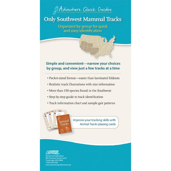 AdventureKEEN - Wholesale Nature Guide - Animal Tracks of Southwest Quick Guide