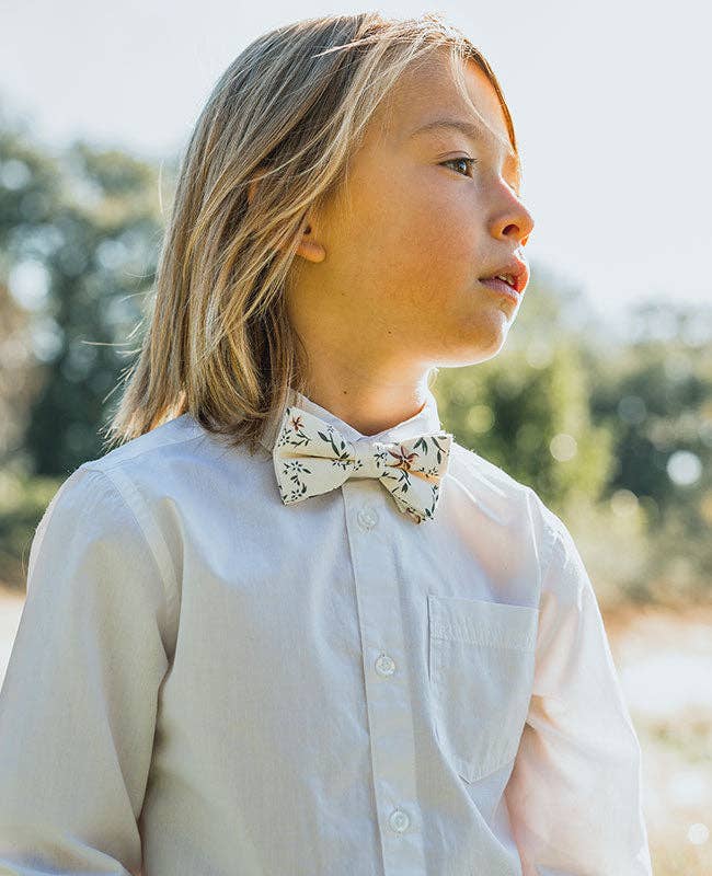 Unipap's - Wholesale Fashion Headband - Kids - Liberty White Bow Tie No. 8 Child in Cotton "Charles"2