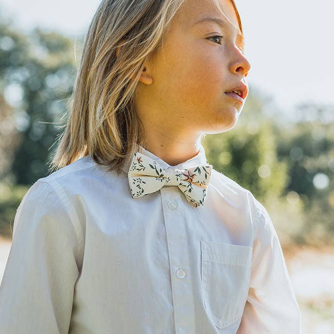 Unipap's - Wholesale Fashion Headband - Kids - Liberty White Bow Tie No. 8 Child in Cotton "Charles"2