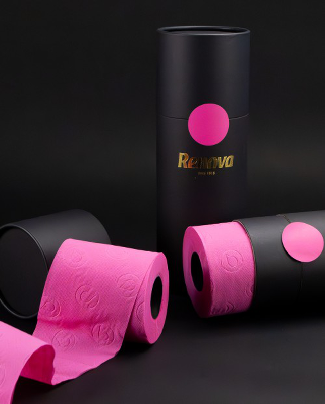 Renova - Wholesale Toilet Paper - Toilet Paper Renova Tubo Gold Fucsia 3 Rolls1
