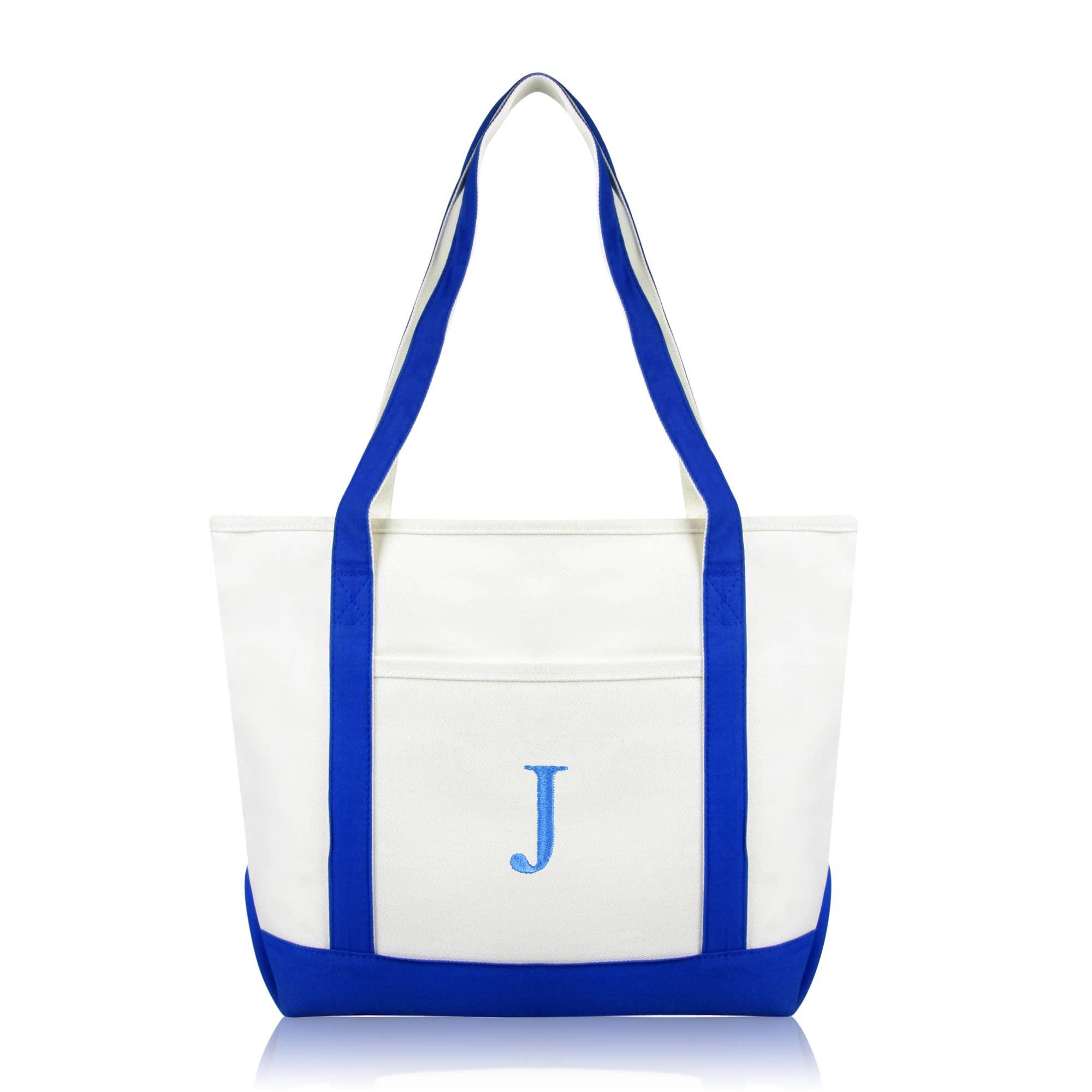 Dalix - Wholesale Tote Bag - Women's - DALIX Medium Personalized Tote Bag Monogram Letter J52