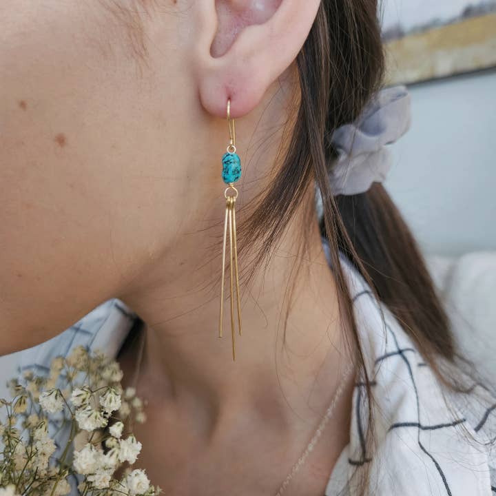 Turquoise earrings for wholesale by Sunny Bay Handmade Jewelry