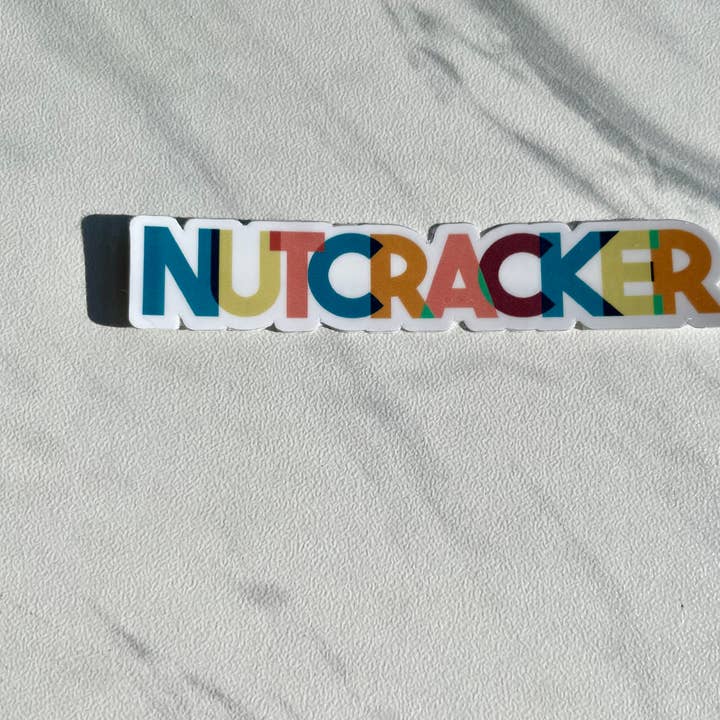 Denali & Co. - Wholesale Sticker - Nutcracker Typography Stickers – Choose Oval or Die-Cut