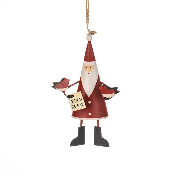 Shoeless Joe Ltd - Wholesale Ornament - Feed The Birds Santa0