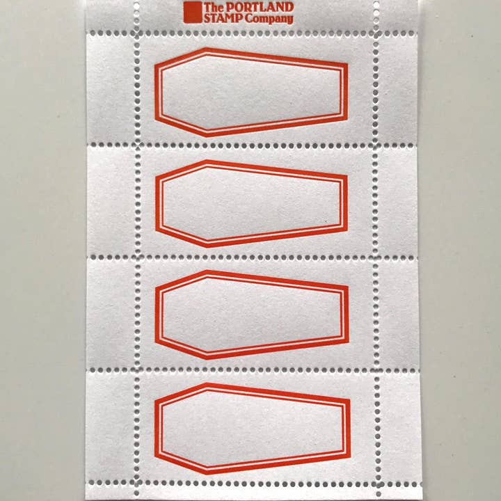 The Portland Stamp Company - Wholesale Rubber/Decorative Stamp - Coffins - Lick & Stick Halloween Stamps7