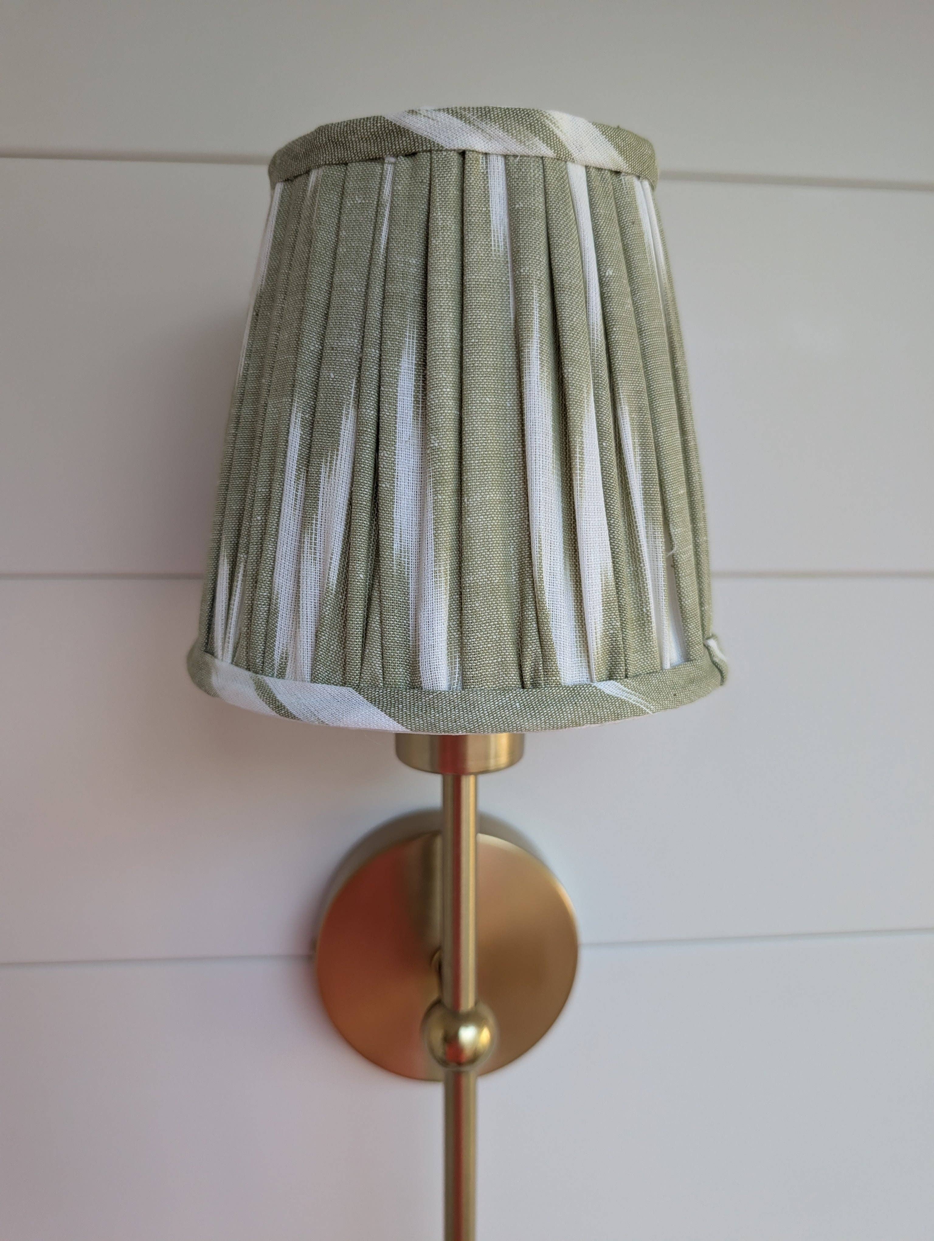 LNH EDIT - Wholesale Lamp Shade - Green Ikat Pleated Lampshade9