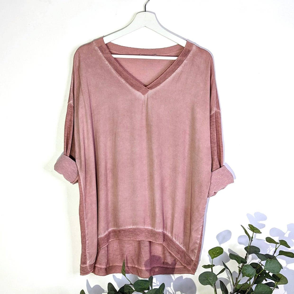 Tempest Designs - Wholesale T-Shirt - Women's - Viscose lyocell mix V-neck vintage wash hi-lo top (M)2