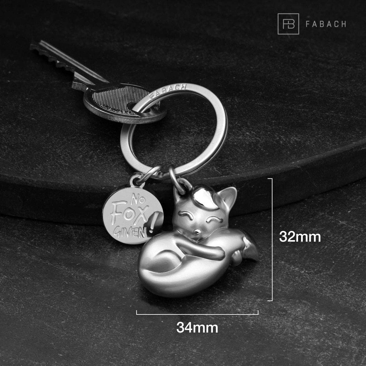 FABACH – Die Schlüsselanhänger-Schmiede - Wholesale Keychain - Women's - “No fox given” fox keychain “Foxy” with engraving - sweet fox lucky charm9