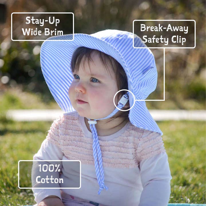 Jan & Jul - Wholesale Sun Hat - Kids - White | Cotton Floppy Sun Hat