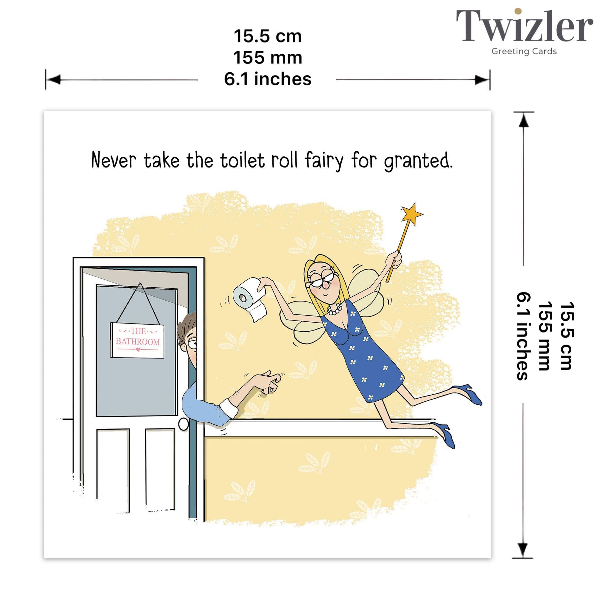 Twizler Ltd – wholesale Everyday greeting card – Toilet Roll Fairy2