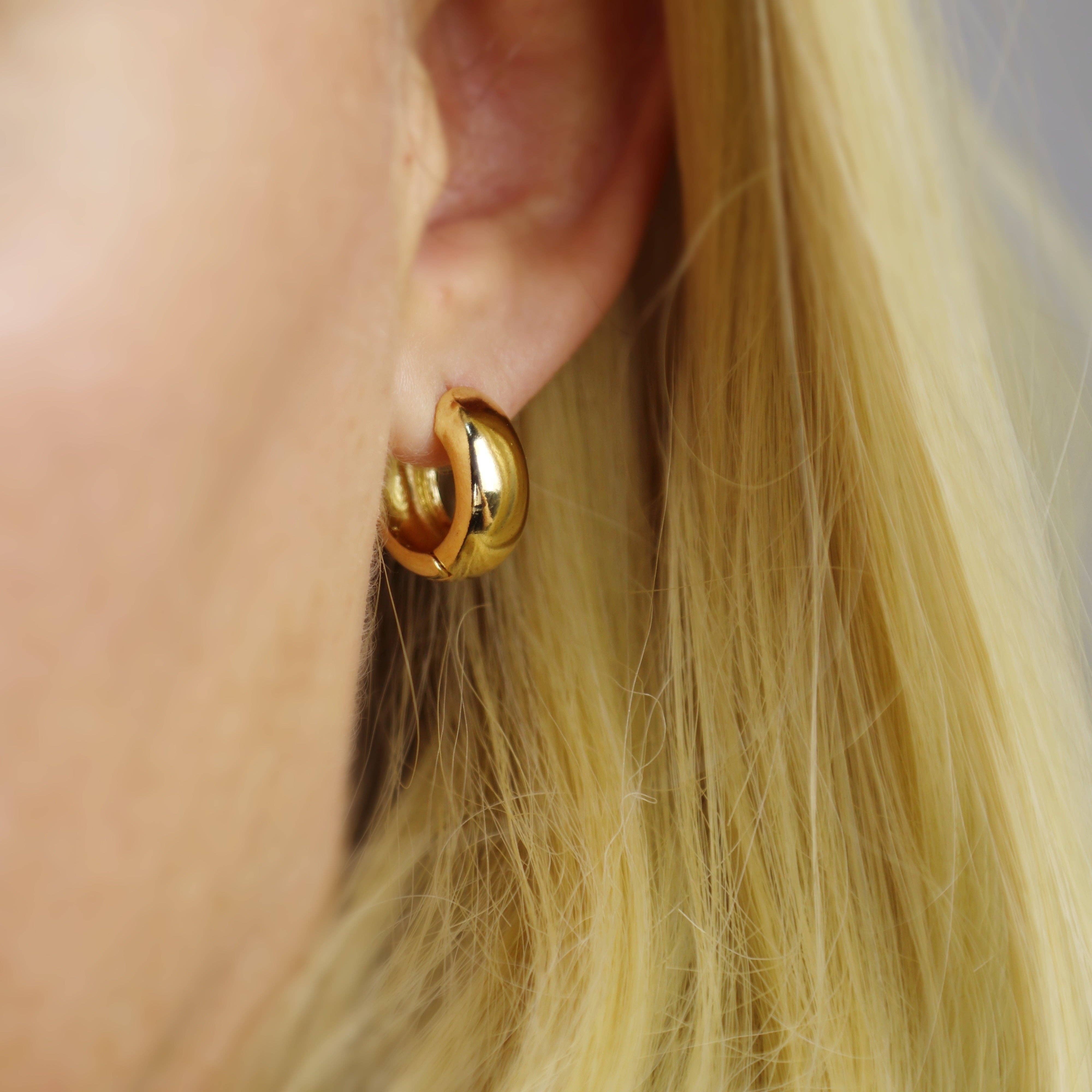 GoldFi – Engroshandel Hoops – 18 k guld fyldt Chunky Hoop Øreringe2