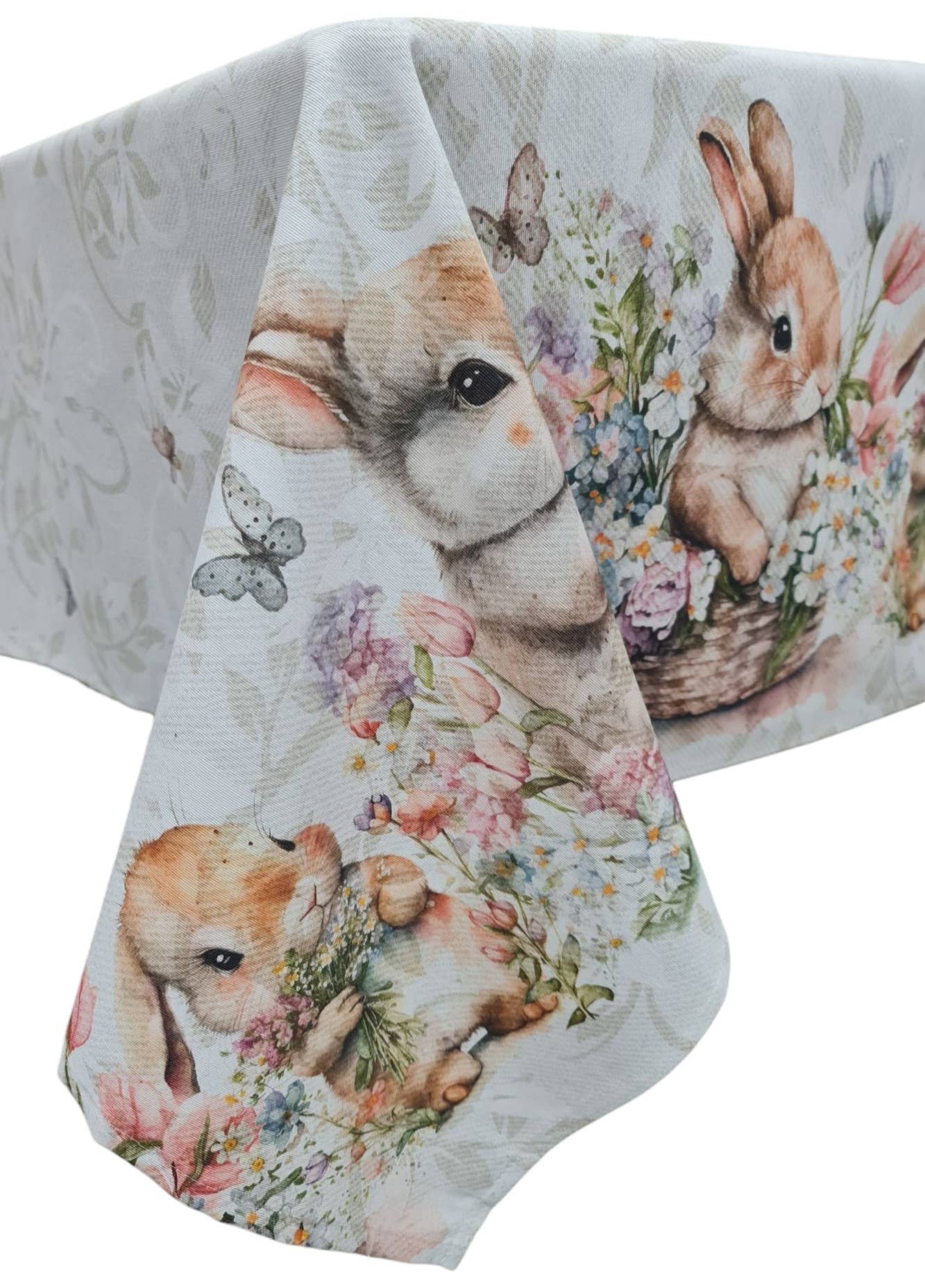 Lunaria Lab - Wholesale Tablecloth - "Easter Meadow" Tablecloth Printed in Cotton Blend2