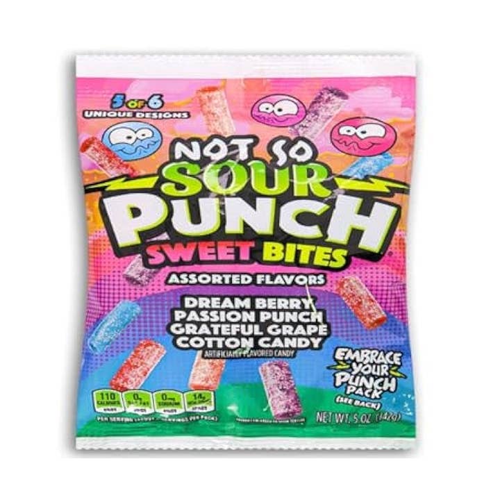 Sour Punch Nicht So Sauer 5 oz Beutel mit verschiedenen Geschmacksrichtungen für den Großhandel von Long Island Candy Factory