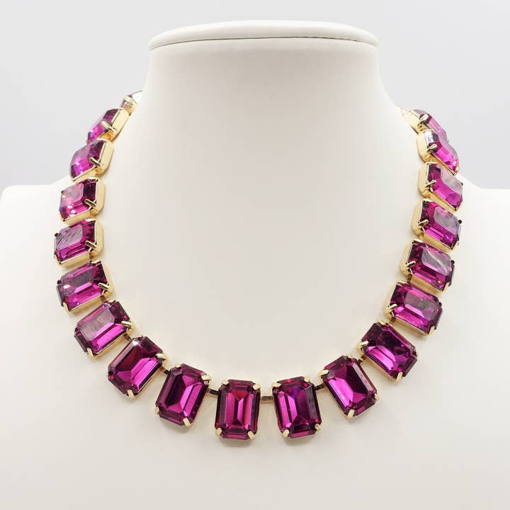 Daemon srls - Wholesale Beaded/Pearl Necklace - MARGOT collier con pietre sfaccettate - gold47