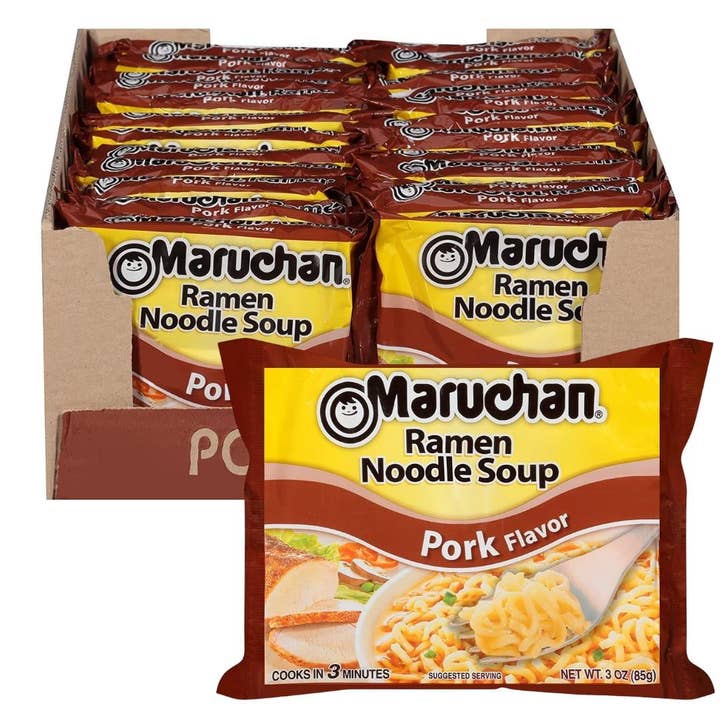 Shop The King - Wholesale Ramen - Maruchan Ramen Noodles, Pork, 3 Ounce Packet