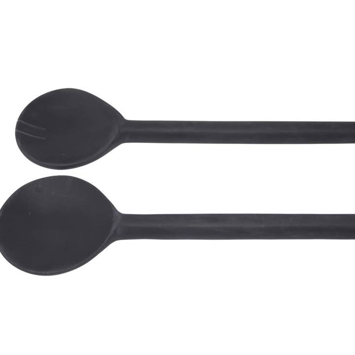 Resin Salad Servers Set of 2 Black for wholesale by Lainy Home